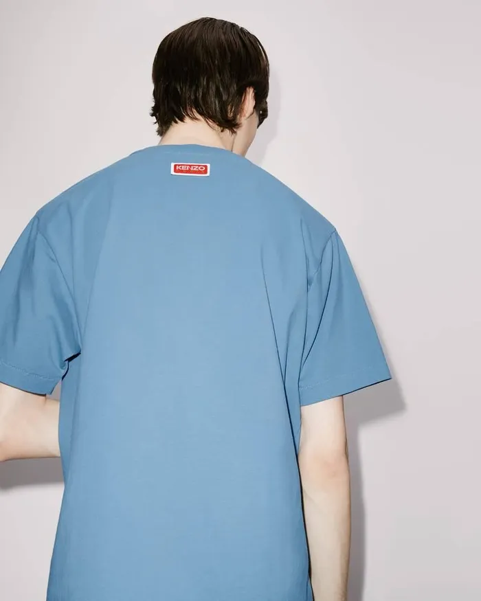 Kenzo TShirts And Polos Men Varsity Jungle039 Elephant Tshirt Cyan
