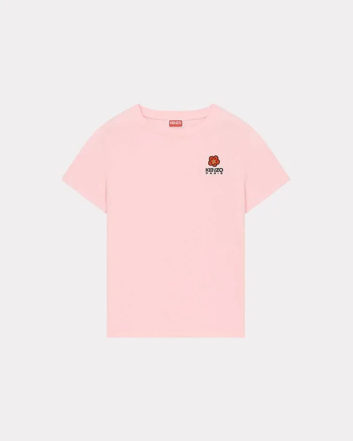 Kenzo TShirts And Polos Women 039Boke Flower039 Embroidered Tshirt Faded Pink