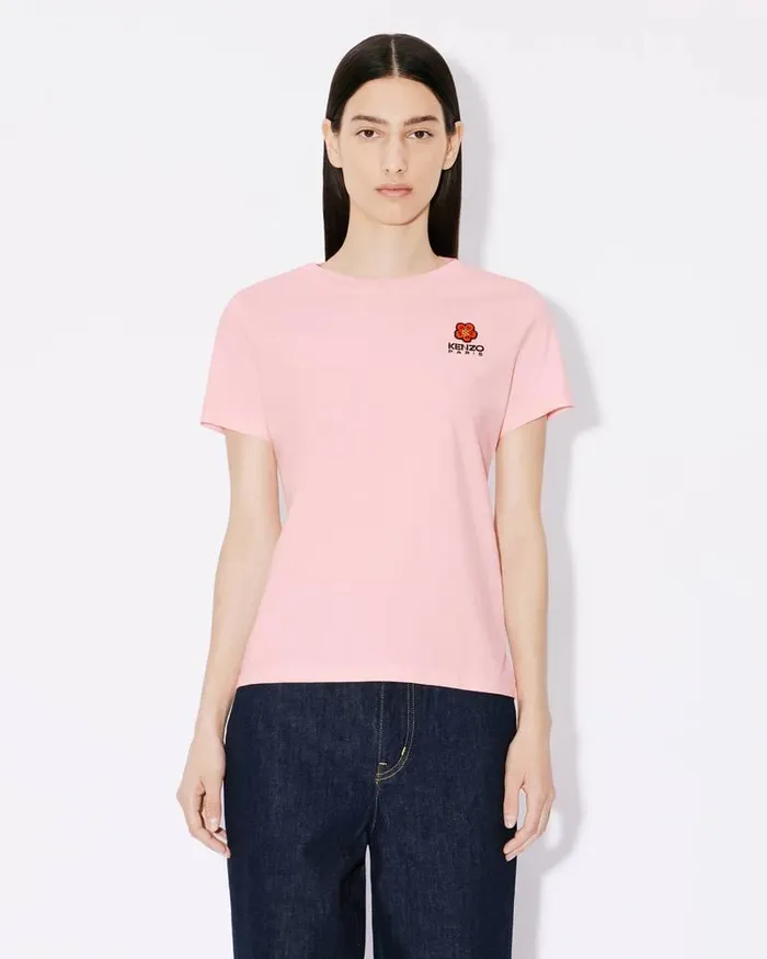 Kenzo TShirts And Polos Women 039Boke Flower039 Embroidered Tshirt Faded Pink