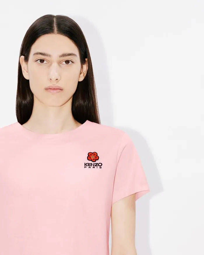 Kenzo TShirts And Polos Women 039Boke Flower039 Embroidered Tshirt Faded Pink