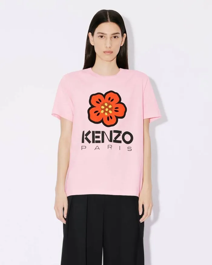 Kenzo TShirts And Polos Women 039Boke Flower039 Loosefit Tshirt Faded Pink