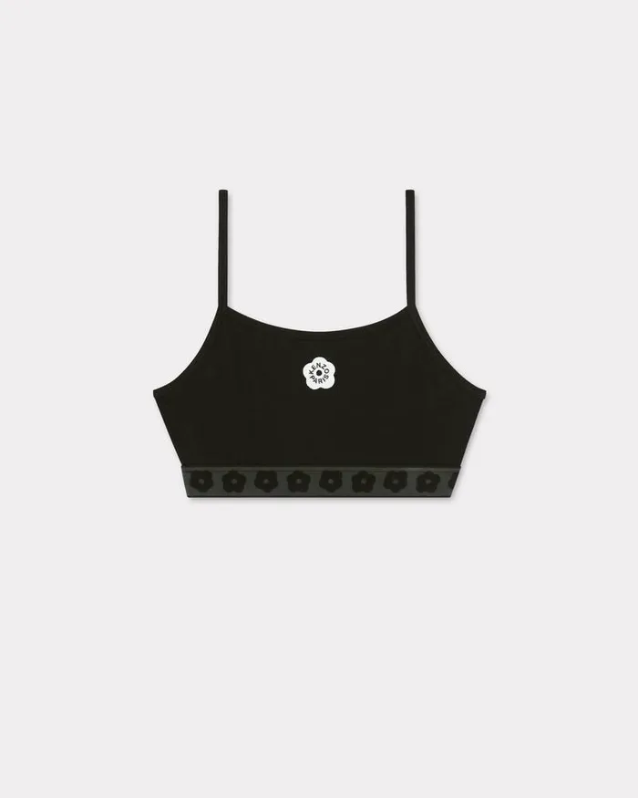Kenzo TShirts And Polos Women 039Boke Flower 20039 Embroidered Bra Black