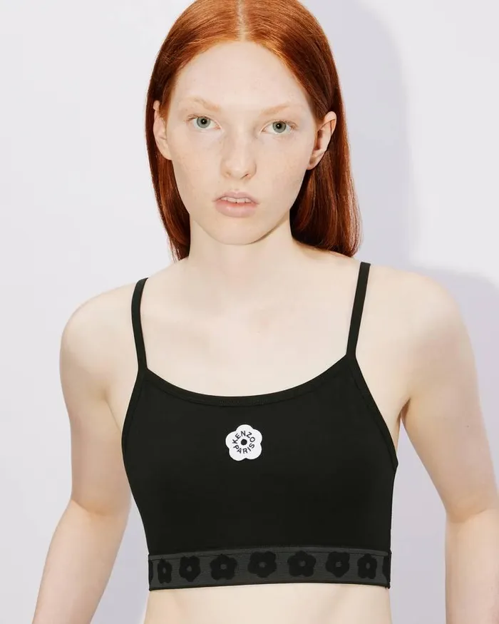 Kenzo TShirts And Polos Women 039Boke Flower 20039 Embroidered Bra Black