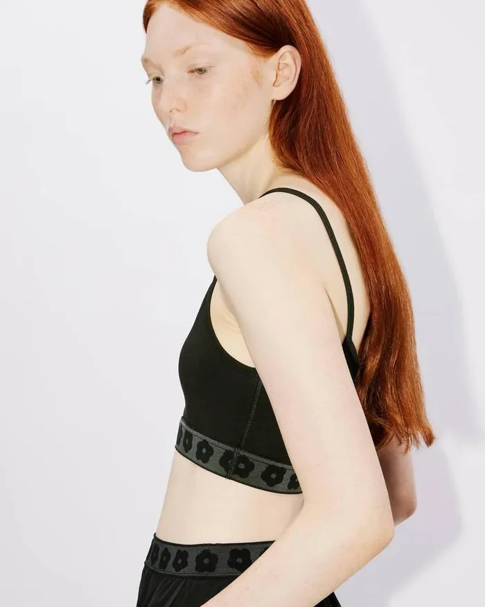 Kenzo TShirts And Polos Women 039Boke Flower 20039 Embroidered Bra Black
