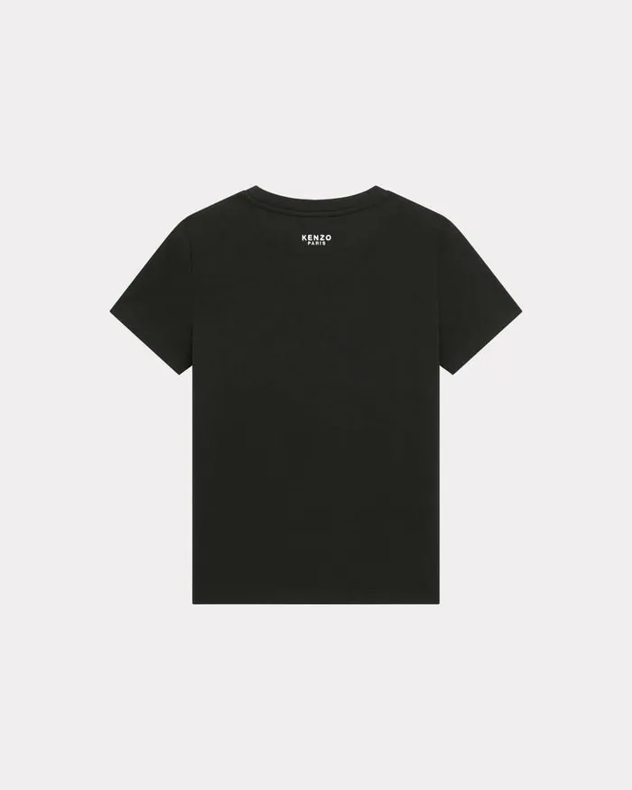 Kenzo TShirts And Polos Women 039Lucky Tiger039 Embroidered Classic Tshirt Black