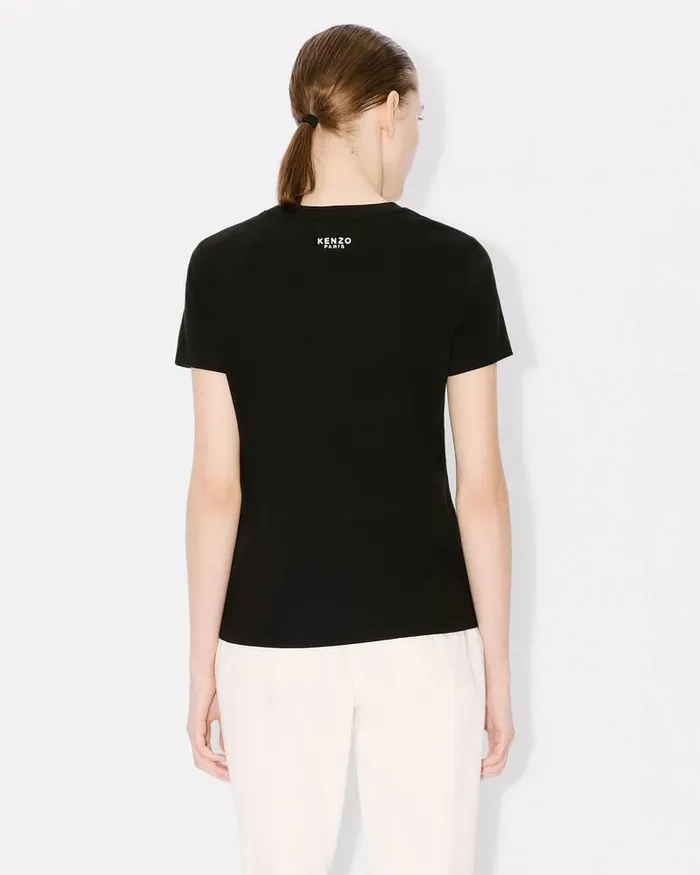 Kenzo TShirts And Polos Women 039Lucky Tiger039 Embroidered Classic Tshirt Black