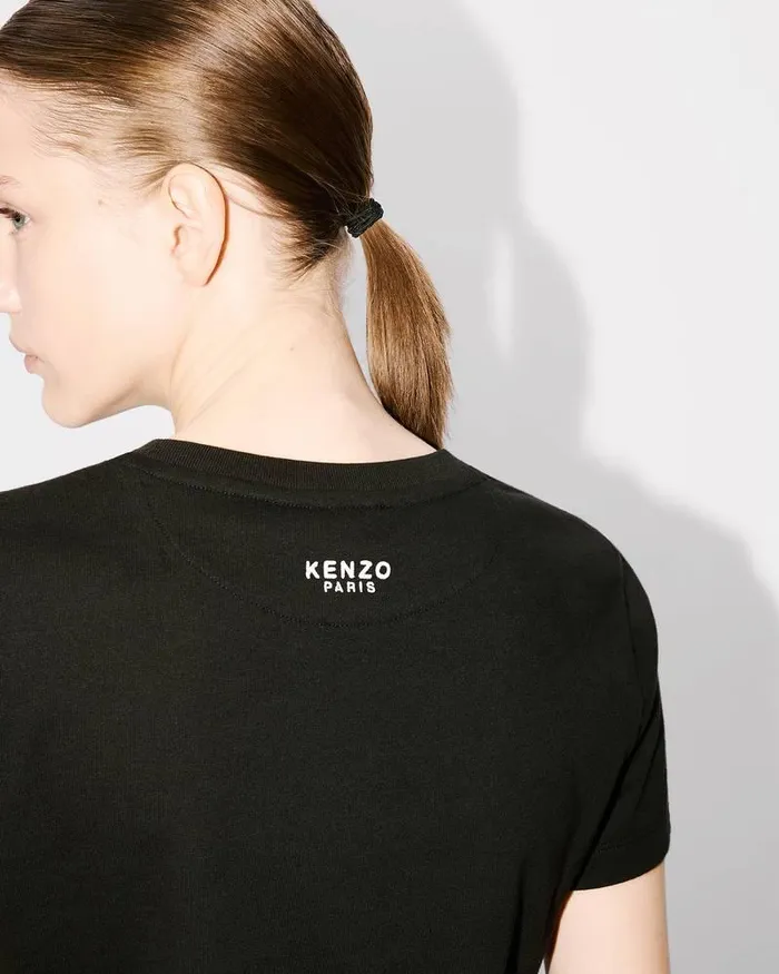 Kenzo TShirts And Polos Women 039Lucky Tiger039 Embroidered Classic Tshirt Black