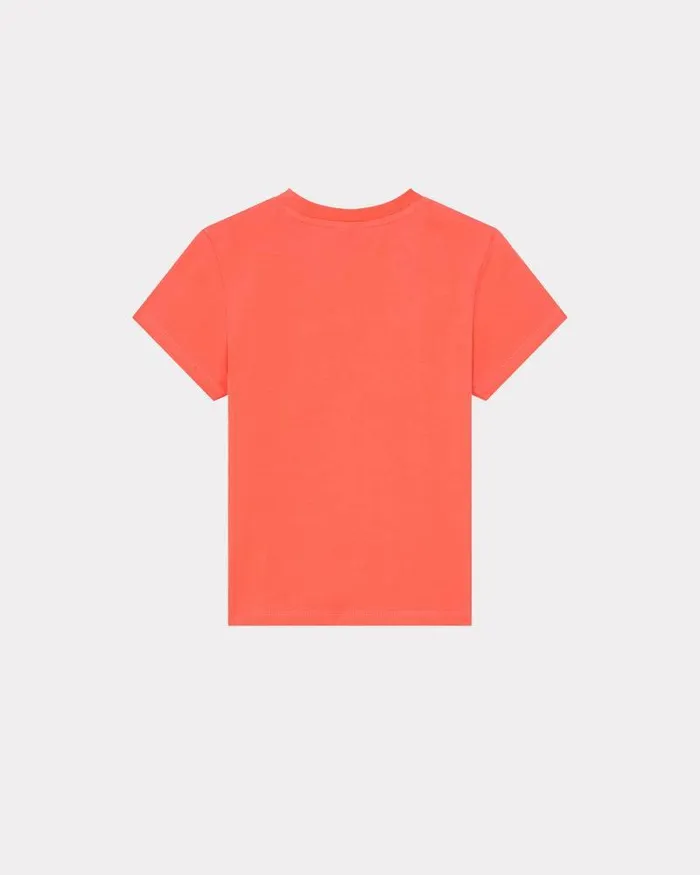 Kenzo TShirts And Sweatshirts Kids Flower039 Printed Cotton Tshirt Poppy