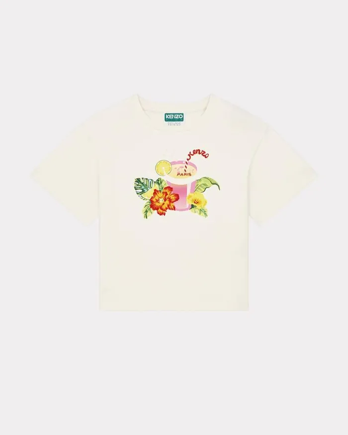 Kenzo TShirts And Sweatshirts Kids Shortsleeved Tshirt Off White