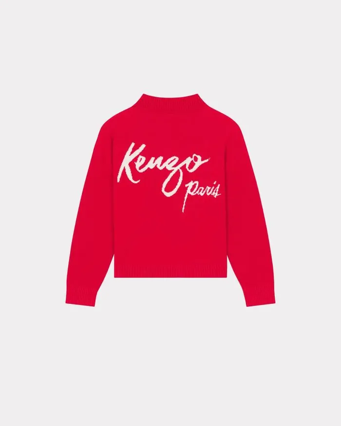 Kenzo TShirts And Sweatshirts Kids Year Of The Dragon039 Cotton Knitted Jumper Medium Red