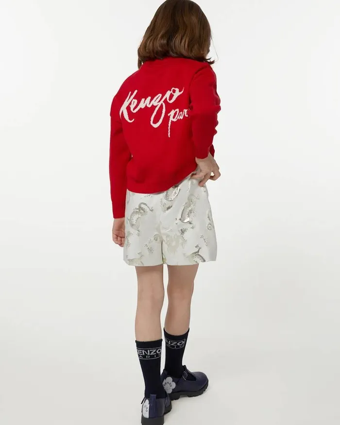 Kenzo TShirts And Sweatshirts Kids Year Of The Dragon039 Cotton Knitted Jumper Medium Red