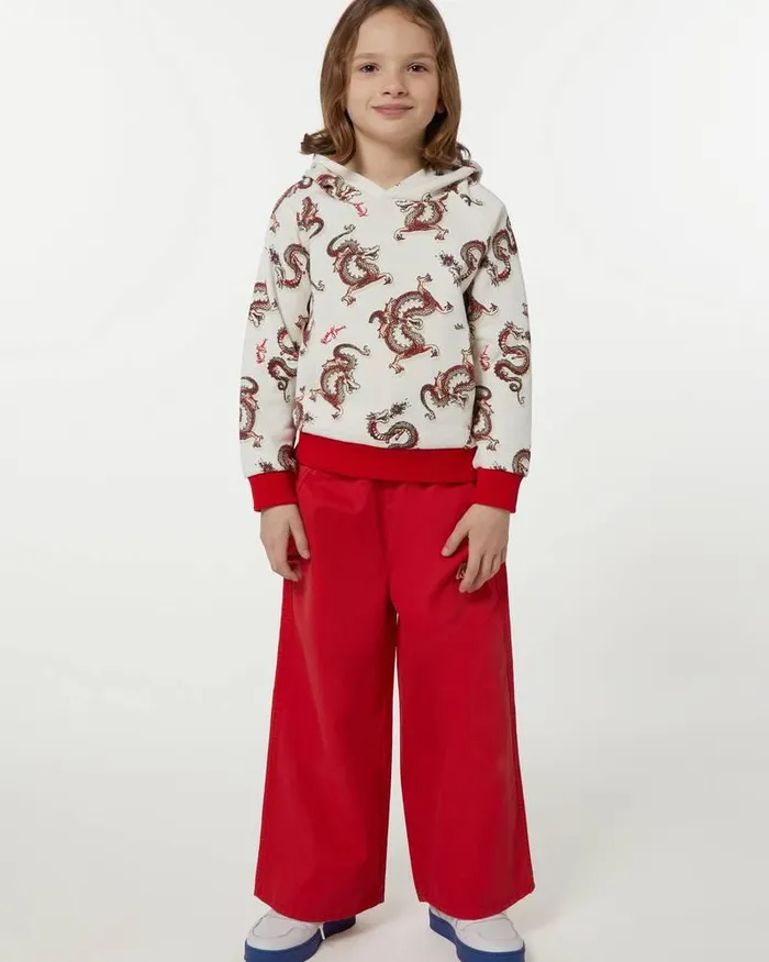 Kenzo TShirts And Sweatshirts Kids Year Of The Dragon039 Printed Cotton Sweatshirt Cream