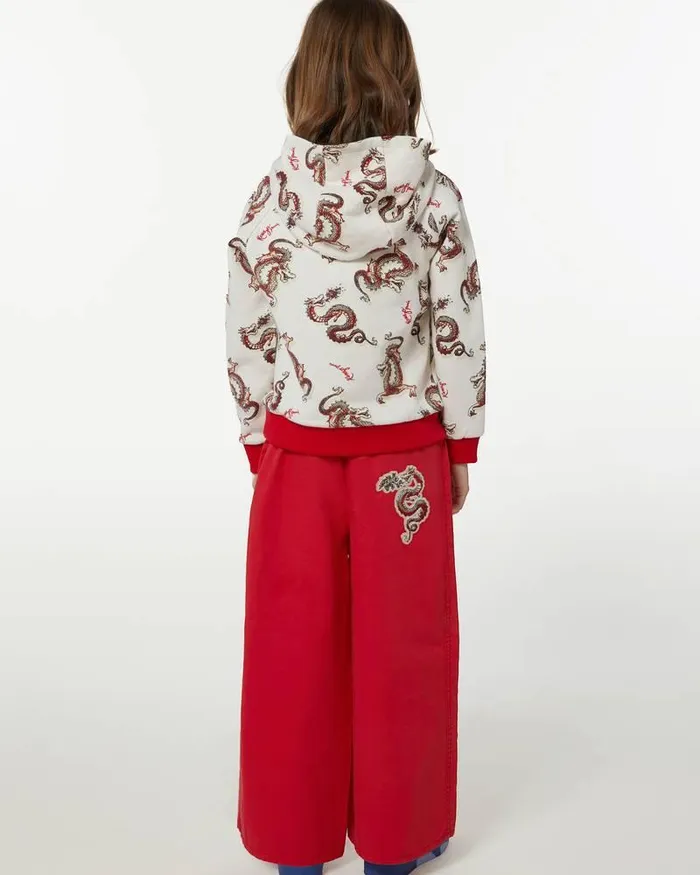 Kenzo TShirts And Sweatshirts Kids Year Of The Dragon039 Printed Cotton Sweatshirt Cream