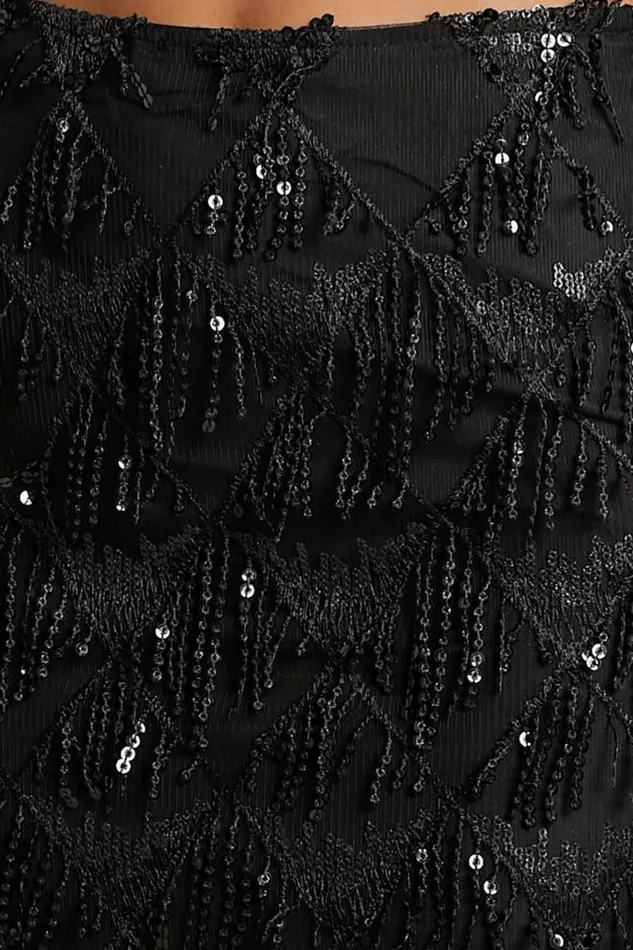 Khrizza Mini Skirt 8211 Sequin Diamond Mesh Skirt In Black Women Showpo Skirts