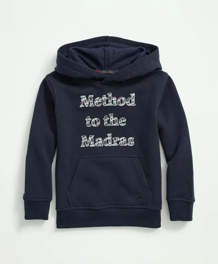 Kids Boys Madras Text Graphic Terry Hoodie Navy Brooks Brothers Polos TShirts and Sweats Kids Boys Madras Text Graphic Terry Hoodie Navy Brooks Brothers Polos TShirts and Sweats