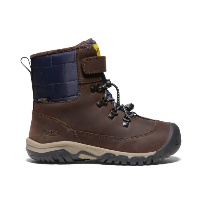 Kids KEEN Playground Big Kids039 Kanibou Waterproof Brown Leather Tall Boot