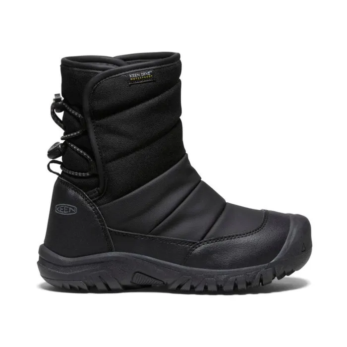 Kids KEEN Playground Big Kids039 Puffrider Waterproof Black Boot