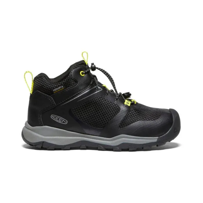 Kids KEEN Playground Big Kids039 Wanduro Mid Height Waterproof Black Leather Boot