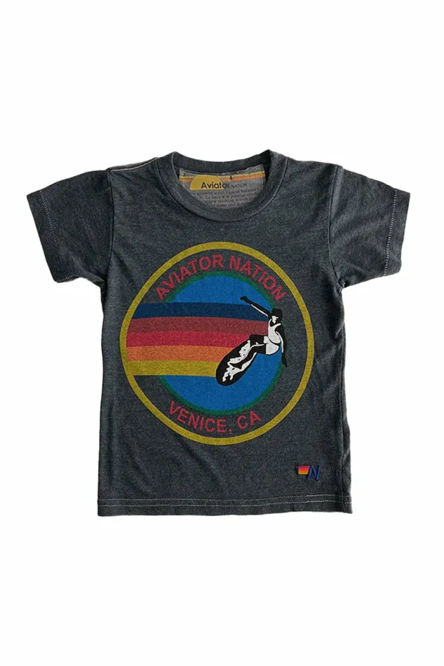 Kids KID039S AVIATOR NATION NORTH SHORE TEE 8211 CHARCOAL Aviator Nation