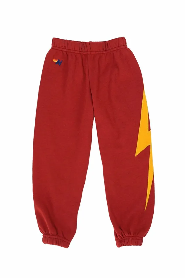 Kids KID039S BOLT SWEATPANTS 8211 RED Aviator Nation Kids KID039S BOLT SWEATPANTS 8211 RED Aviator Nation