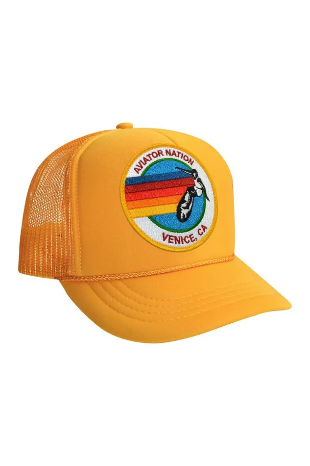 Kids KID039S SIGNATURE LOGO 8211 VINTAGE TRUCKER HAT Aviator Nation Kids KID039S SIGNATURE LOGO 8211 VINTAGE TRUCKER HAT Aviator Nation