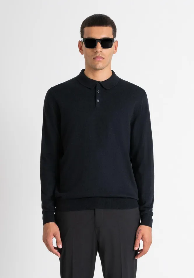 Knitwear Men Antony Morato Regular Fit Cashmere Blend Jumper Black