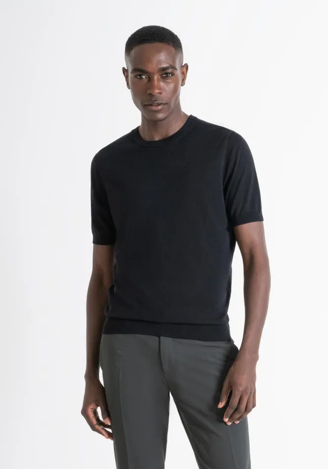 Knitwear Men Antony Morato Regular Fit Sweater In Black Wool Blend Black