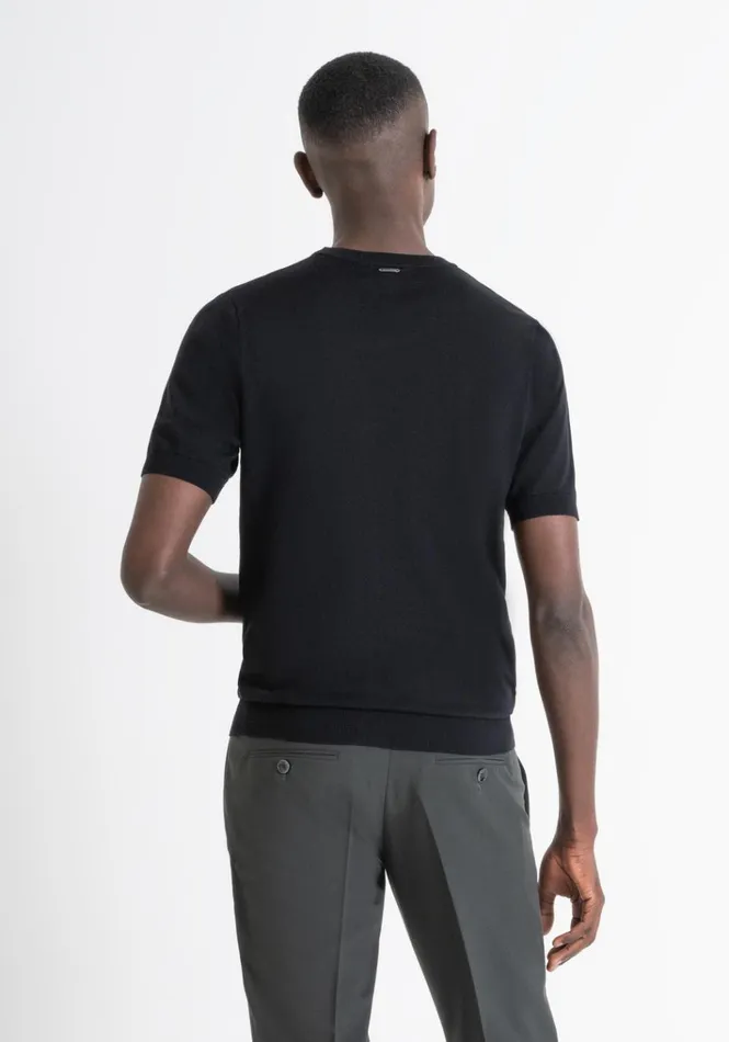 Knitwear Men Antony Morato Regular Fit Sweater In Black Wool Blend Black