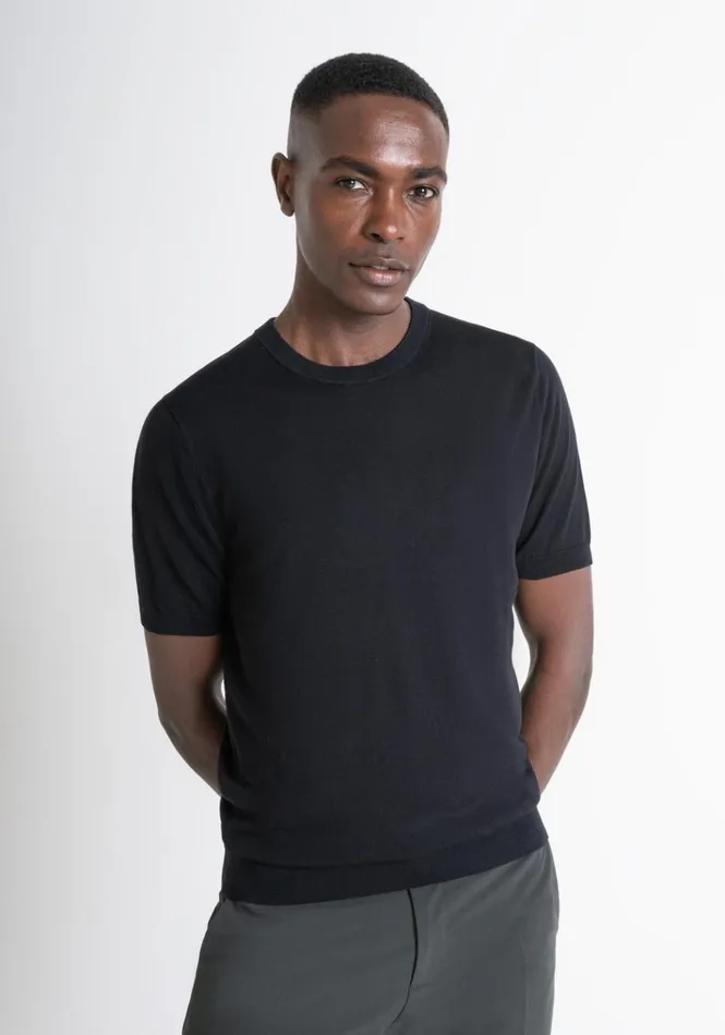 Knitwear Men Antony Morato Regular Fit Sweater In Black Wool Blend Black