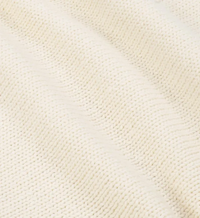 Knitwear Women Sporty and Rich NY Health Crest Knitted Sweater 8211 CreamMerlotGold