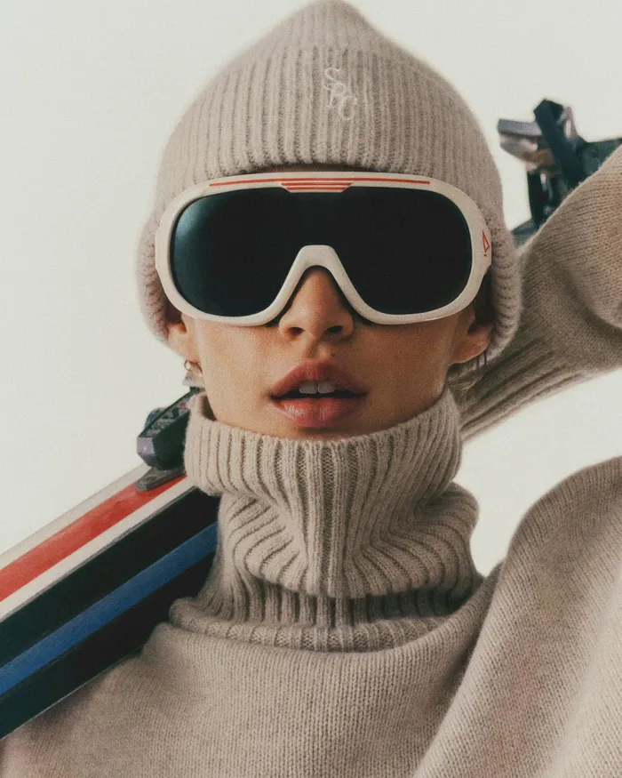 Knitwear Women Sporty and Rich SRC Wool Beanie 8211 CreamWhite