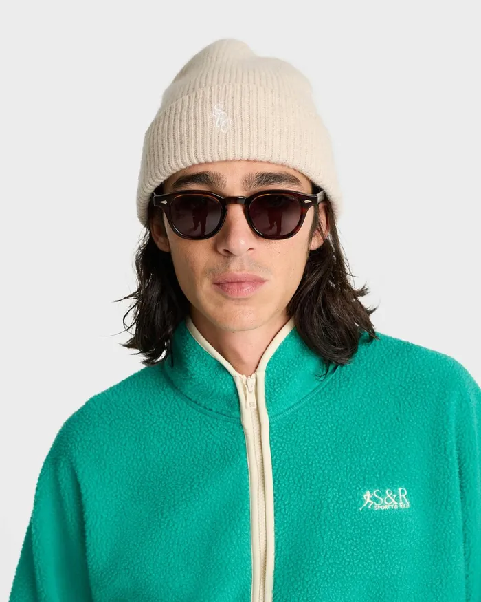 Knitwear Women Sporty and Rich SRC Wool Beanie 8211 CreamWhite