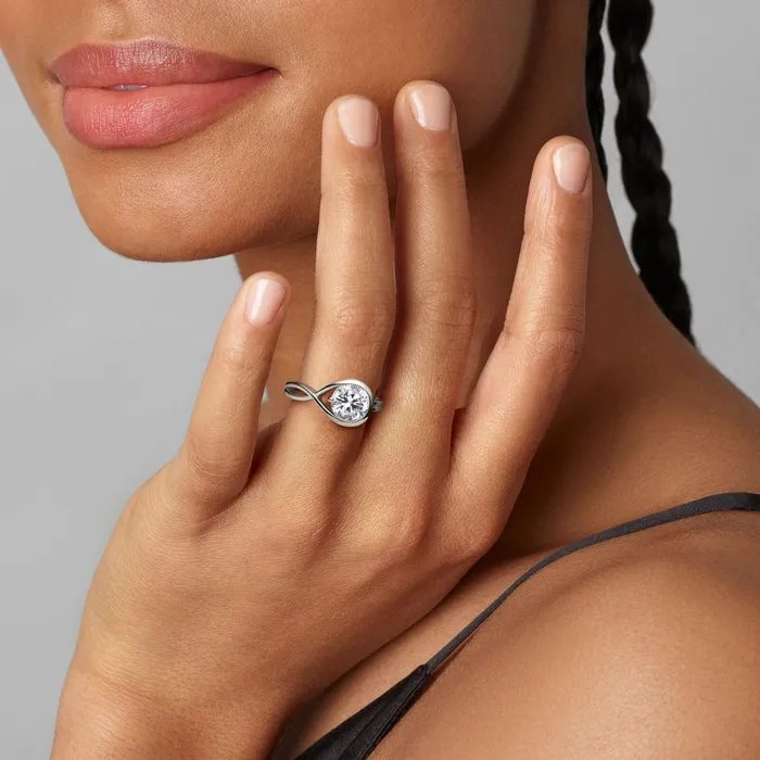 LabGrown Diamond Rings Women Pandora Online Infinite 14k White Gold Labgrown Diamond Ring White Gold