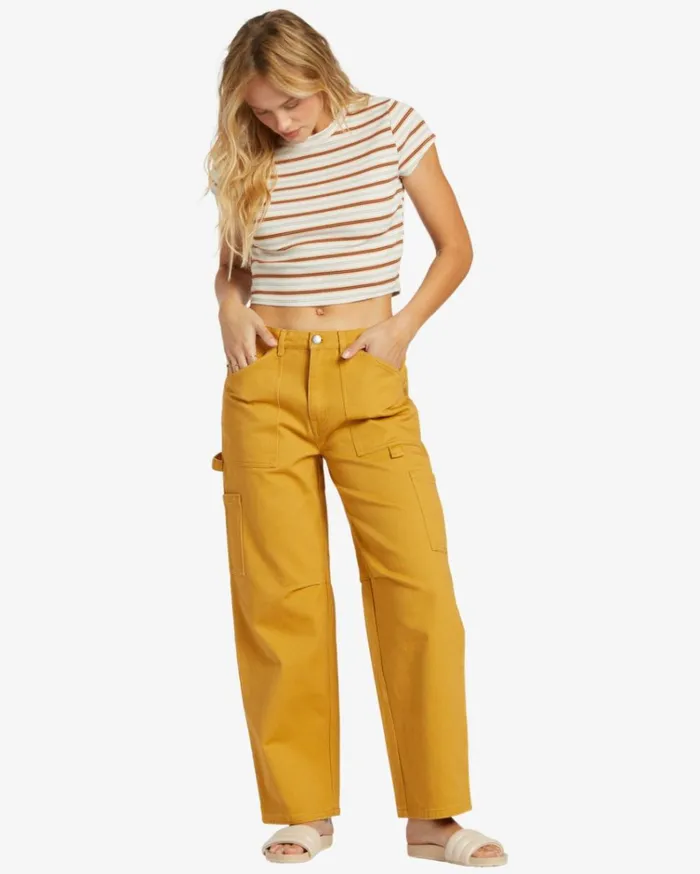 Leia Cargo Pants Wild Honey Women Billabong Denim