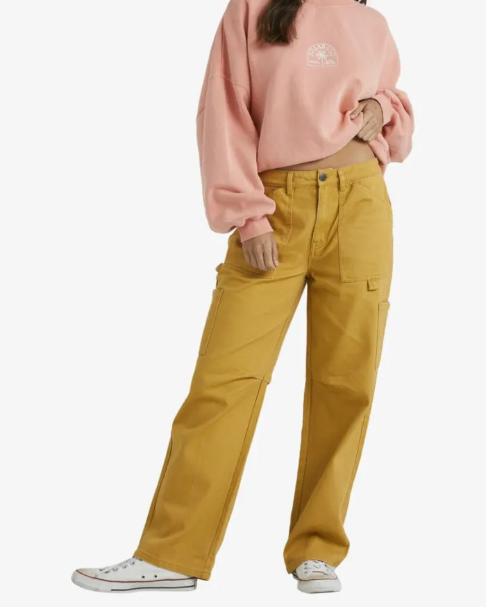 Leia Cargo Pants Wild Honey Women Billabong Denim