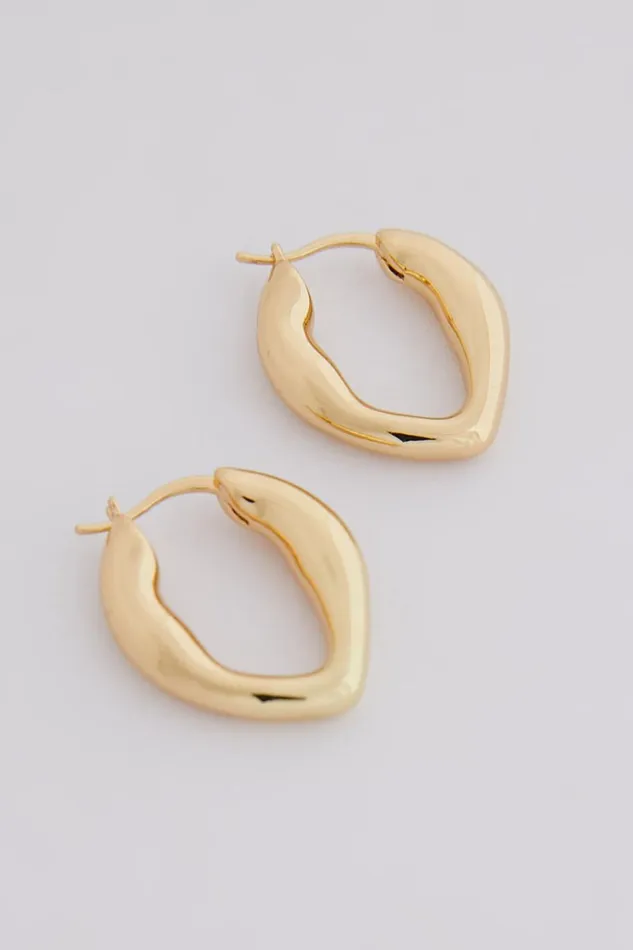 Lejia Irregular Shape Hoop Earrings In Gold Women Showpo Earrings