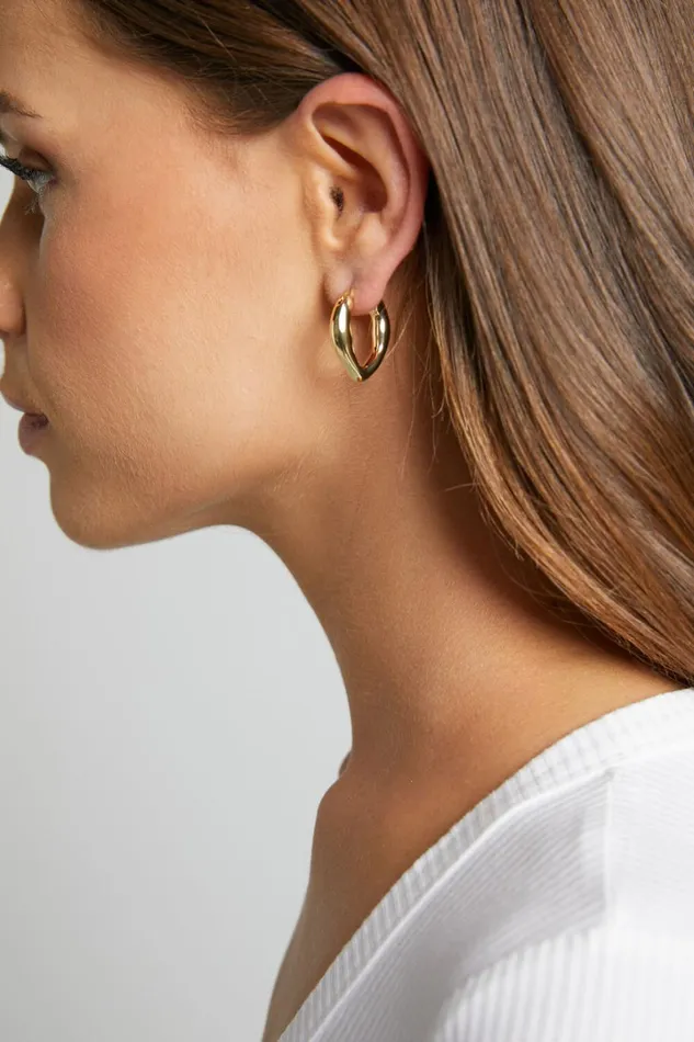 Lejia Irregular Shape Hoop Earrings In Gold Women Showpo Earrings