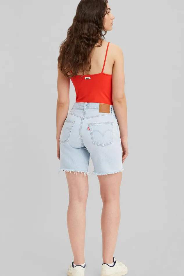Levi039s 8211 90s 501 Denim Short In YESTERDAYS NEWS 8211 LIGHT INDIGO DESTRUCTED Women Showpo Denim