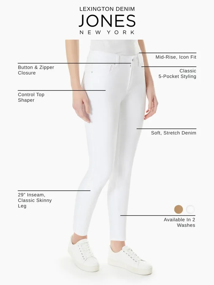 Lexington Cropped Skinny Jeans Mocha Wash Women Jones New York Denim Lexington Cropped Skinny Jeans Mocha Wash Women Jones New York Denim