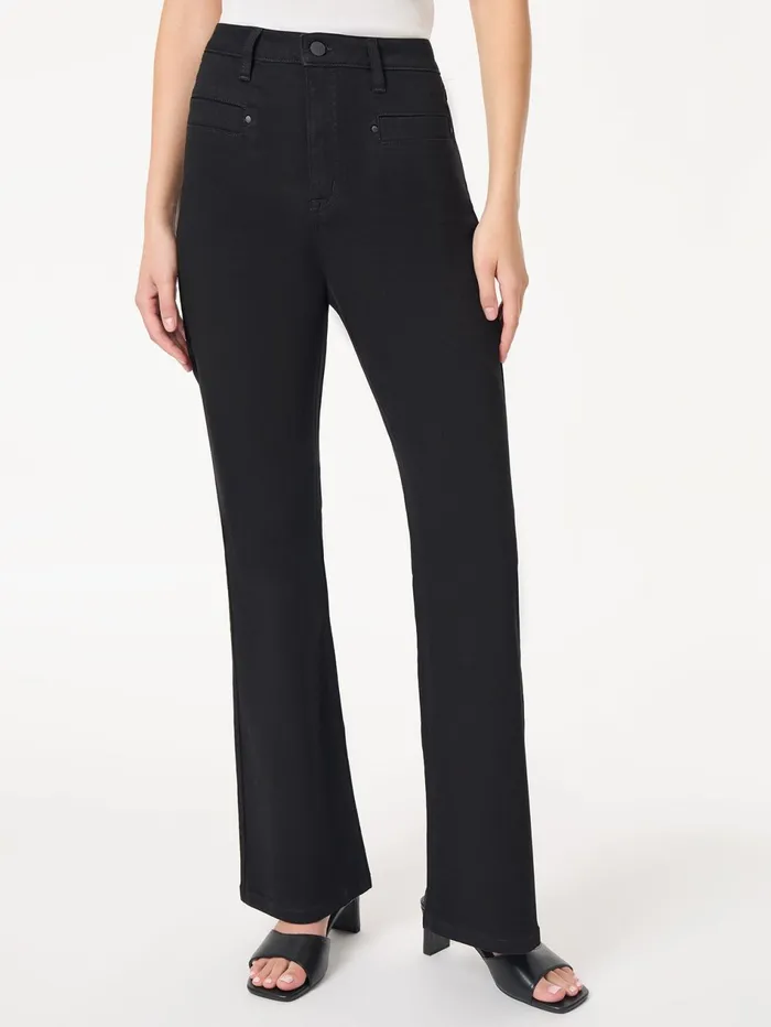 Lexington High Rise Flare Jeans Onyx Wash Women Jones New York Pants and Skirts
