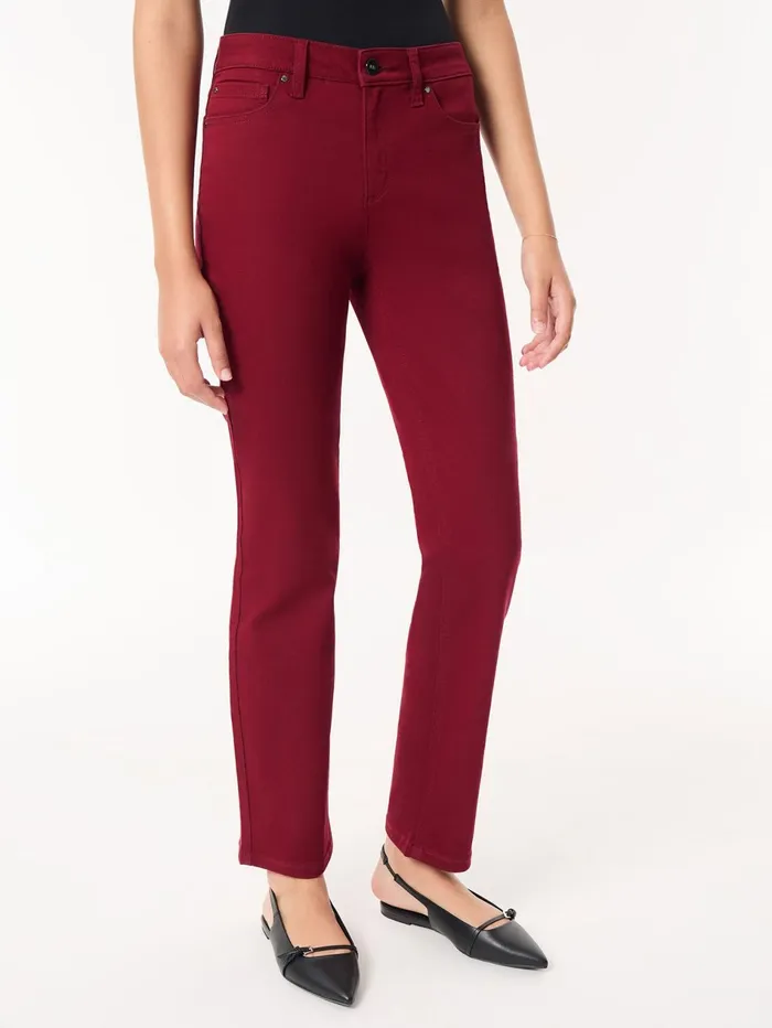 Lexington Straight Leg Jeans Bordeaux Women Jones New York Denim Lexington Straight Leg Jeans Bordeaux Women Jones New York Denim
