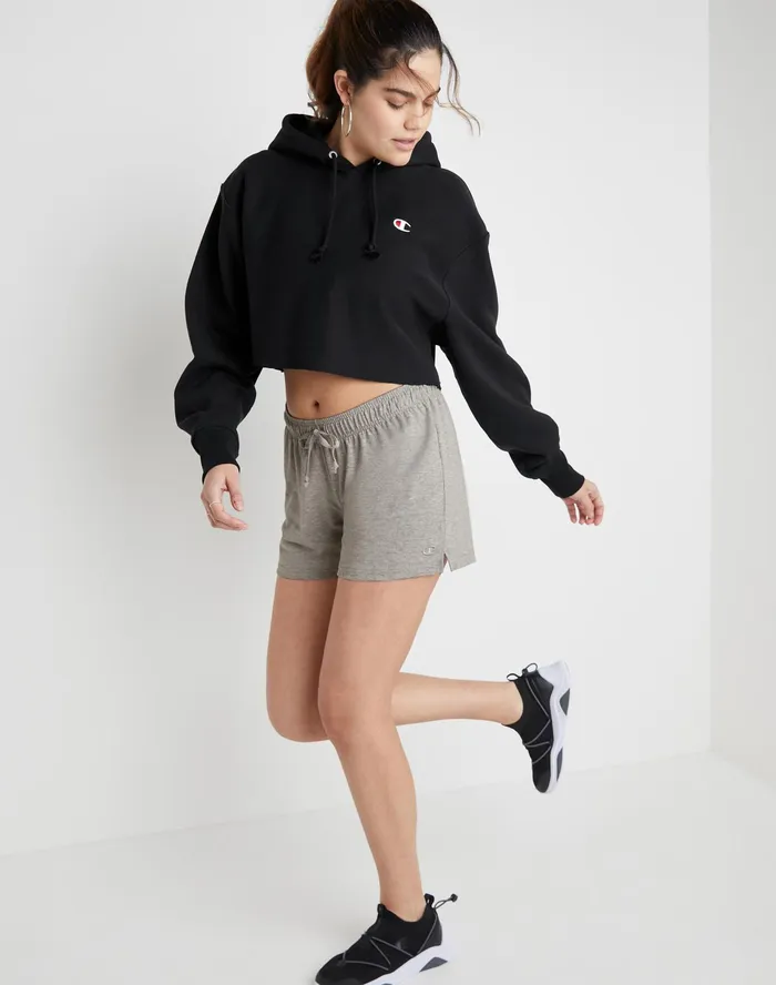 Lightweight Lounge Shorts C Logo 5034 Oxford Grey Women Champion Shorts