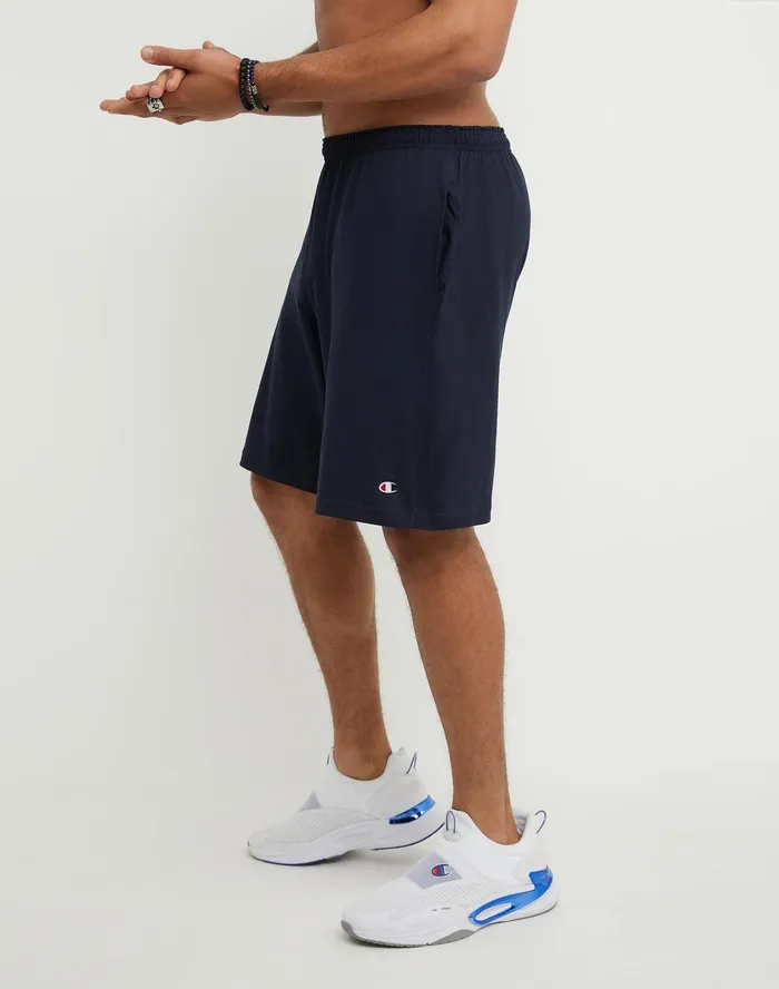 Lightweight Lounge Shorts C Patch Logo 9034 Navy Men Champion Shorts