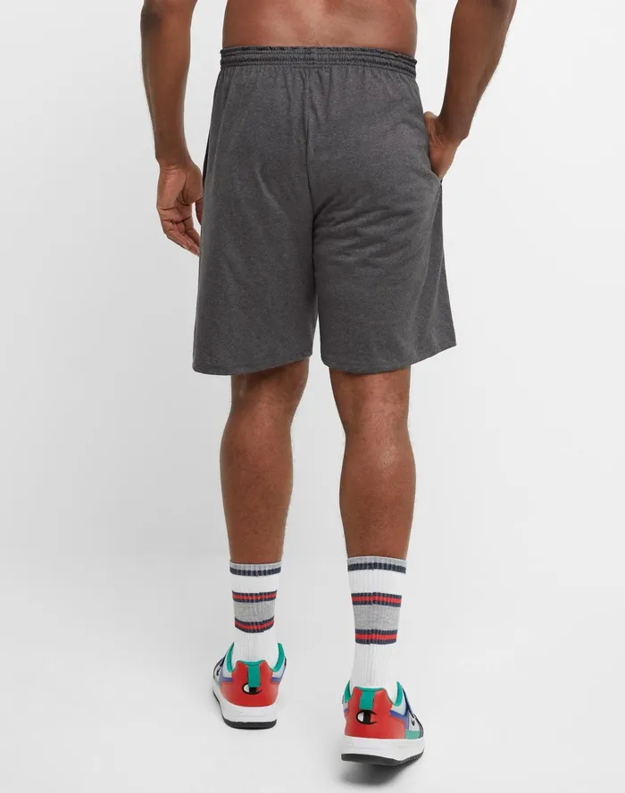 Lightweight Lounge Shorts C Patch Logo Big and Tall Granite Heather Men Champion Shorts