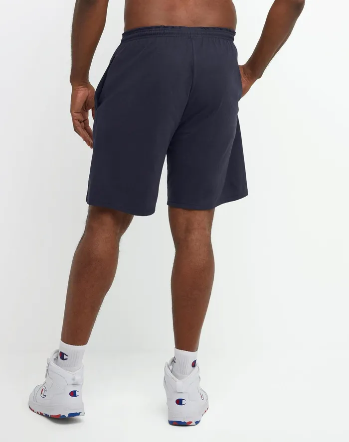Lightweight Lounge Shorts C Patch Logo Big and Tall Navy Men Champion Shorts