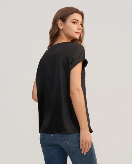 Lilysilk 100 Mulberry Silk TShirt Womenx27s Short Sleeves Women Tops