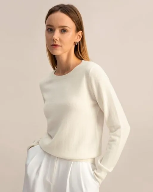 Lilysilk Baby Cashmere Crewneck Sweater Women Knitwear