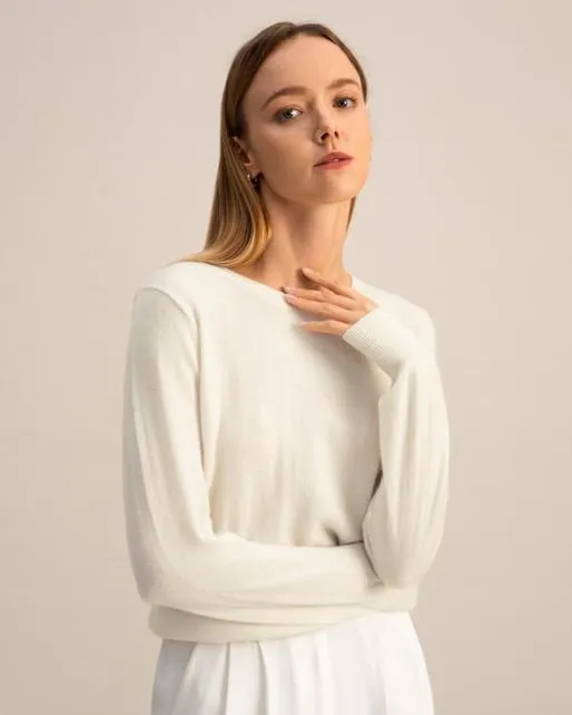 Lilysilk Baby Cashmere Crewneck Sweater Women Knitwear