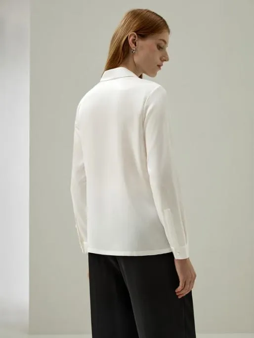 Lilysilk Classic Pearl Button 100 Pure Silk Blouse For Women Women Blouses Shirts