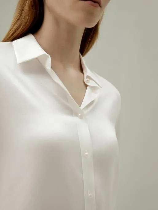 Lilysilk Classic Pearl Button 100 Pure Silk Blouse For Women Women Blouses Shirts